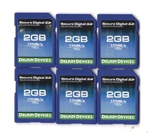 Lot Of 6x Delkin Devices 2GB 115x 17MB/s SD Camera Memory Cards