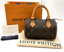 Auth Louis Vuitton Monogram Mini Speedy M41534 HandBag W/Paper Bag AK050004
