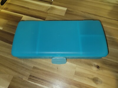 Tupperware 4195A-1 Lunch N Things Hinged Storage Container *TEAL*