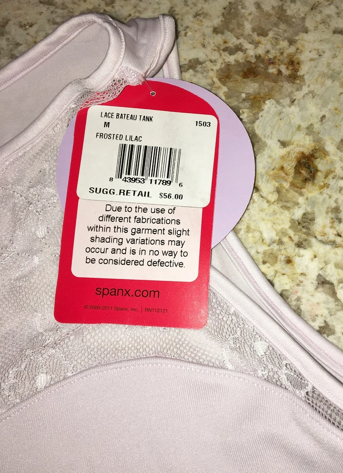 SPANX скрыть гладкий кружева Bateau шеи Cami сиреневый управления Cami Топ женщин M L XL 1 X 3 X - Изображение 4 из 4