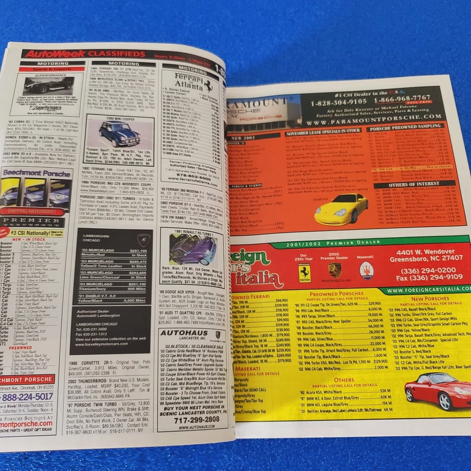 AUTOWEEK: ROTARY SPIN FIRST HOT LAPS IN THE MAZDA RX-8 NOVEMBER 2002 MAGAZINE - Image 4 of 4