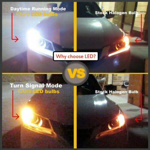 LED Switchback Turn Signal Light 1157 White Amber With Projector Dual Color Lamp - Picture 8 of 11