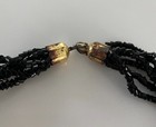 Vintage 22" Black Multi-Strand Tiny Beaded Necklace — photo 3