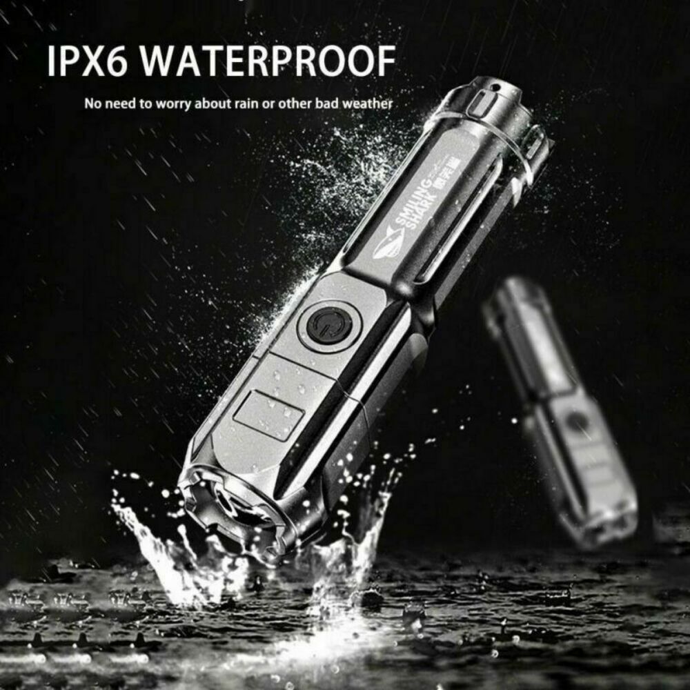 Rechargeable 990000Lm Led Flashlight Torch Zoomable Tactical Police Super Bright - Picture 3 of 12