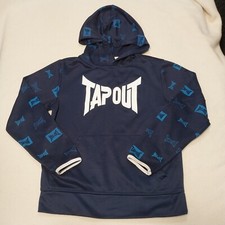 Tap Out Hoodie Boys 12 TapOut Blue spellout Pullover Long Sleeve