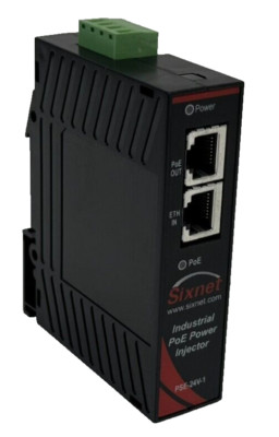 USED SIXNET EB-PSE-24V-1A INDUSTRIAL PoE POWER INJECTOR REV. 3.00 PSE-24V-1
