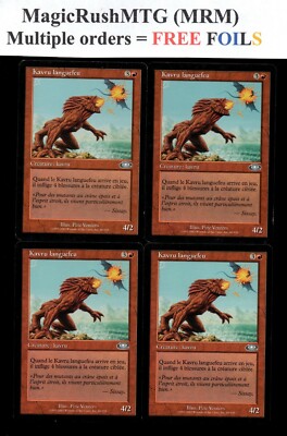 *MRM* FR/VF 4x Kavru Languefeu - Flametongue Kavu MTG PLS