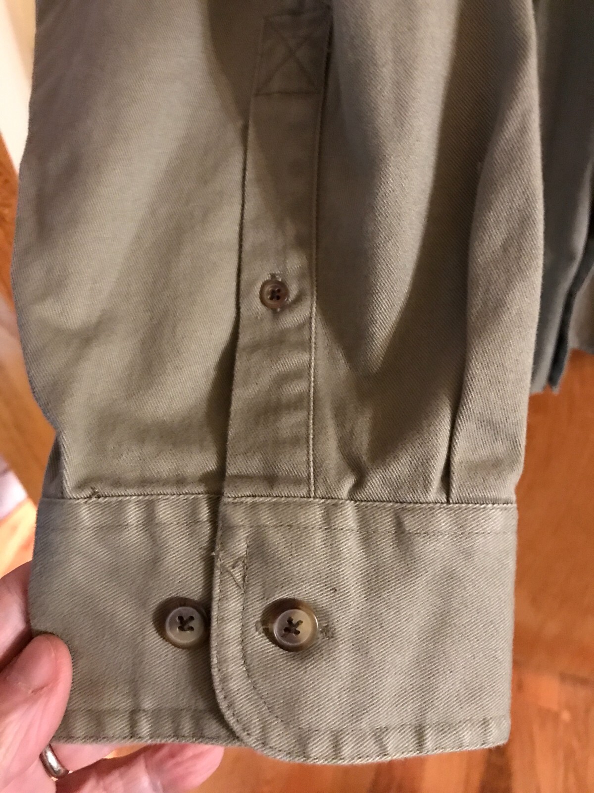 Basic Options Tan Long Sleeve Buttoned Long Sleev… - image 4