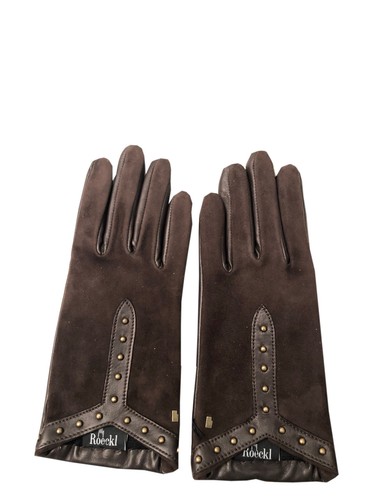 Gants Femme Roeckl En Cuir D'agneau - Taille 6,5 - Couleur Moka - Doublure Polyester - Neuf étiqueté