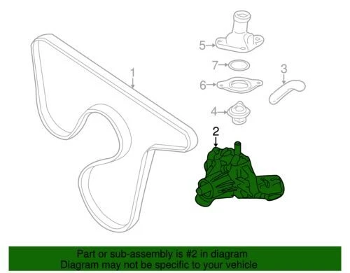 Junta de bomba de agua del motor genuino GM 1984-1996 Chevrolet GMC Pontiac P30 12685965 Foto 3 de 3