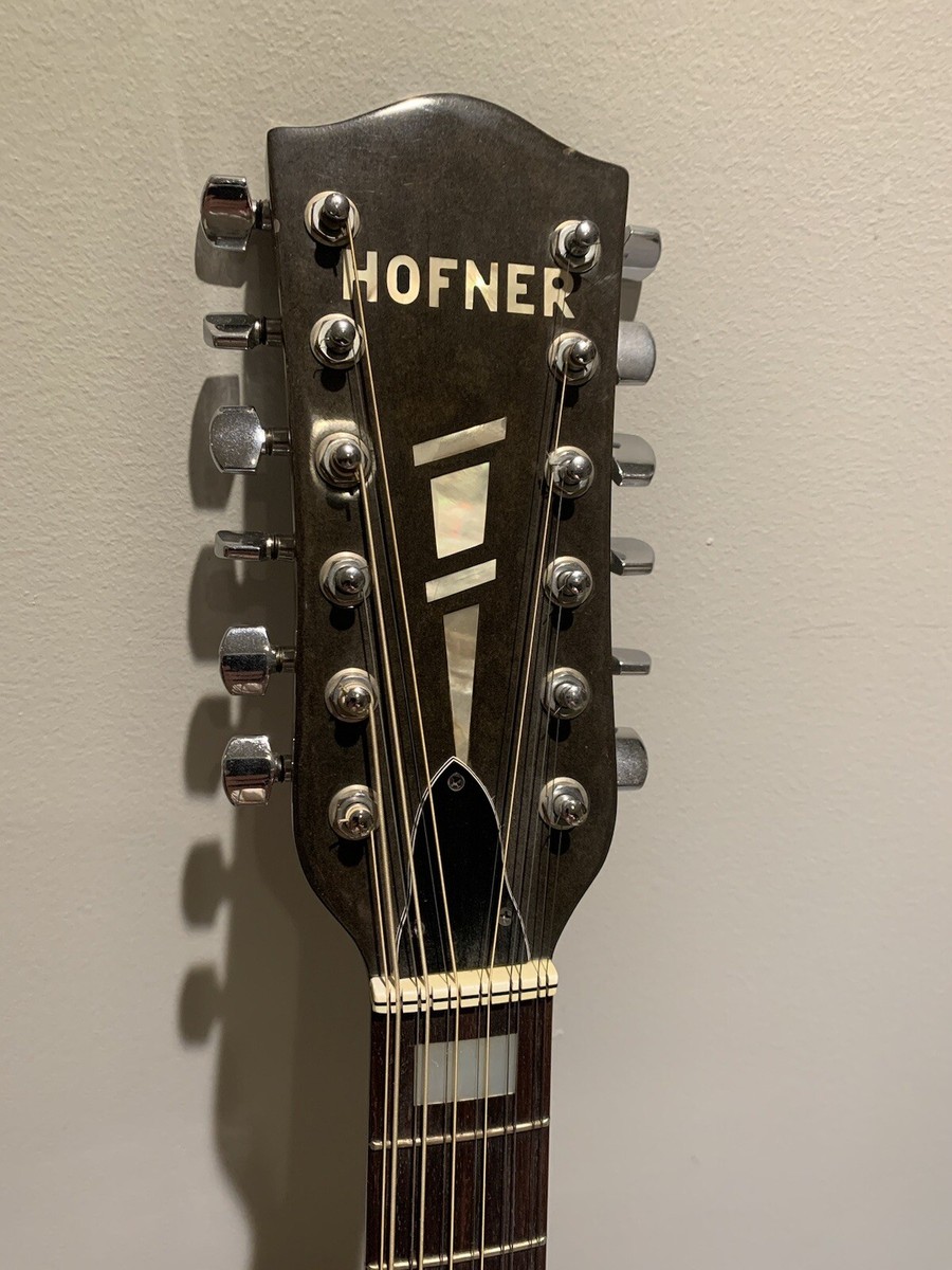 Vintage RARE Hofner 4990-12 1975 Natural Acoustic Guitar Made