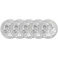 Austria Silver Philharmonic - 1 oz - 1.5 Euro - BU - Five 5 Coins - Random Date