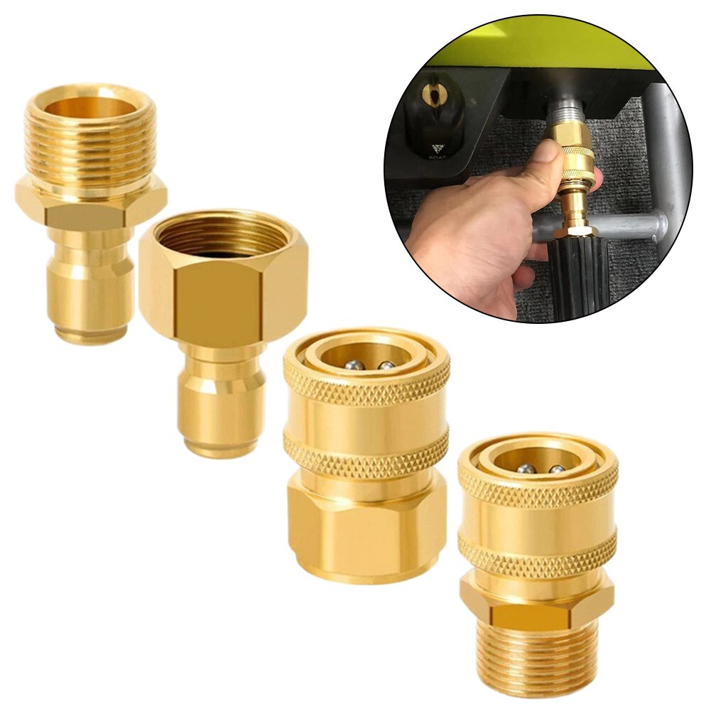 Quick Connect Adapter 1/4 Zoll – Messing Stecker/Buchse Für Druckwäscher, Kaltwasser