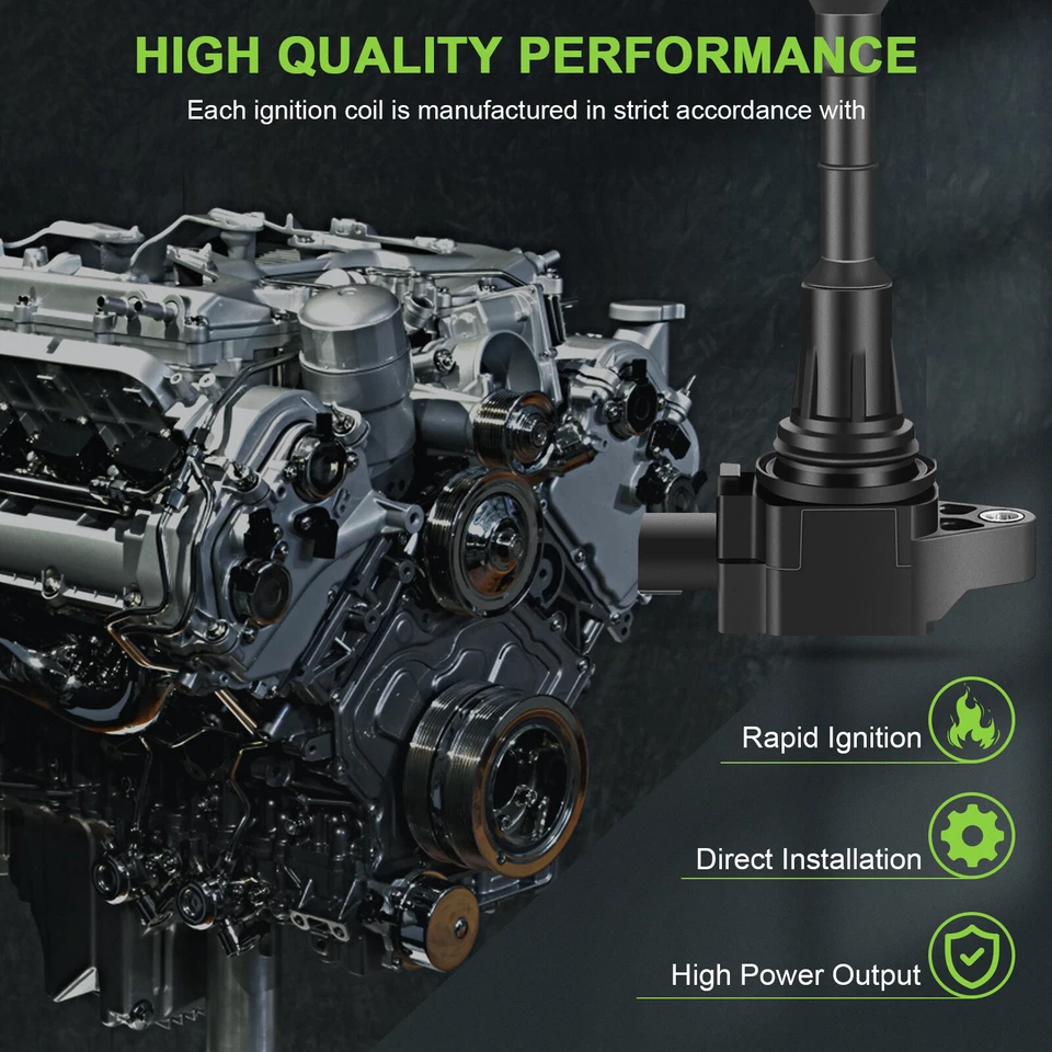 6 For 2009-2020 Nissan Murano 3.5L V6 Ignition Coil & Iridium Spark Plug - Image 2 of 4