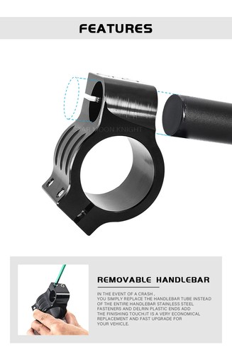 For Yamaha YZF R1 R6 R7 YZF750R FZ1 FZ6 50MM Fork Tube Clip on handlebars - Picture 9 of 14