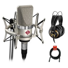 Neumann Tlm-102 Condenser Mic Studio Set W/ Akg K 240 Headphones & Cable
