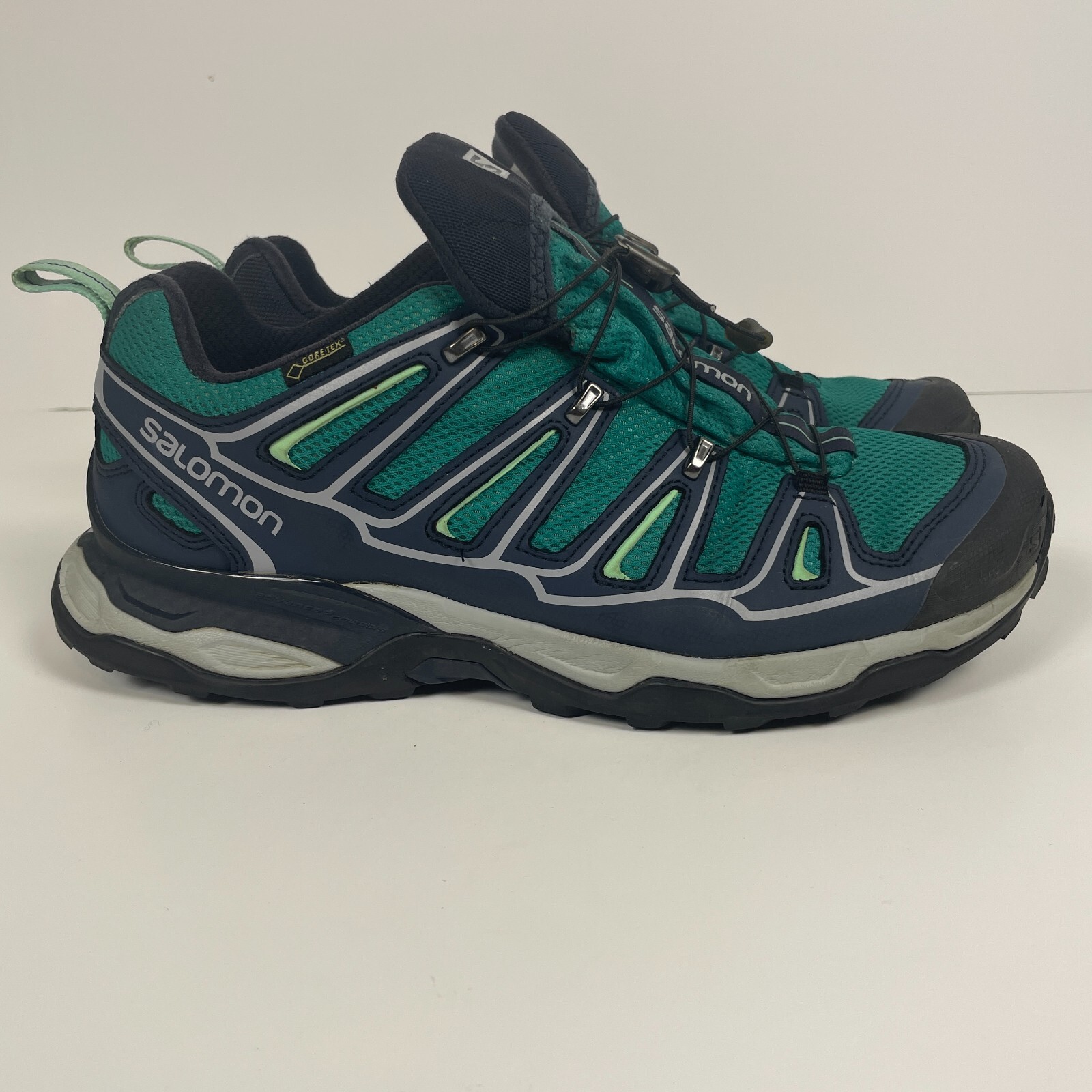 Scarpa da trekking Salomon X Ultra donna 9 5 Gore Tex Contagrip nero verde acqua
