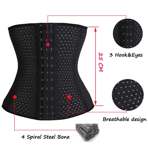WAIST TRAINER CORSET Breathable Tummy Girdles Belt Sport Body Shaper Control UK - Picture 6 of 12