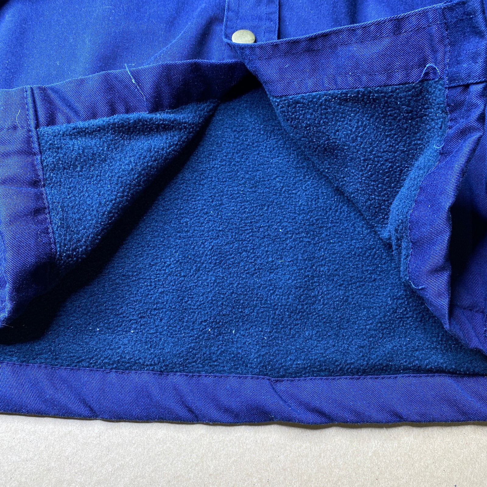 Fourcast Mens Navy Blue Fleece Lined Button Up Jacket Shirt Size XL - second product detail image