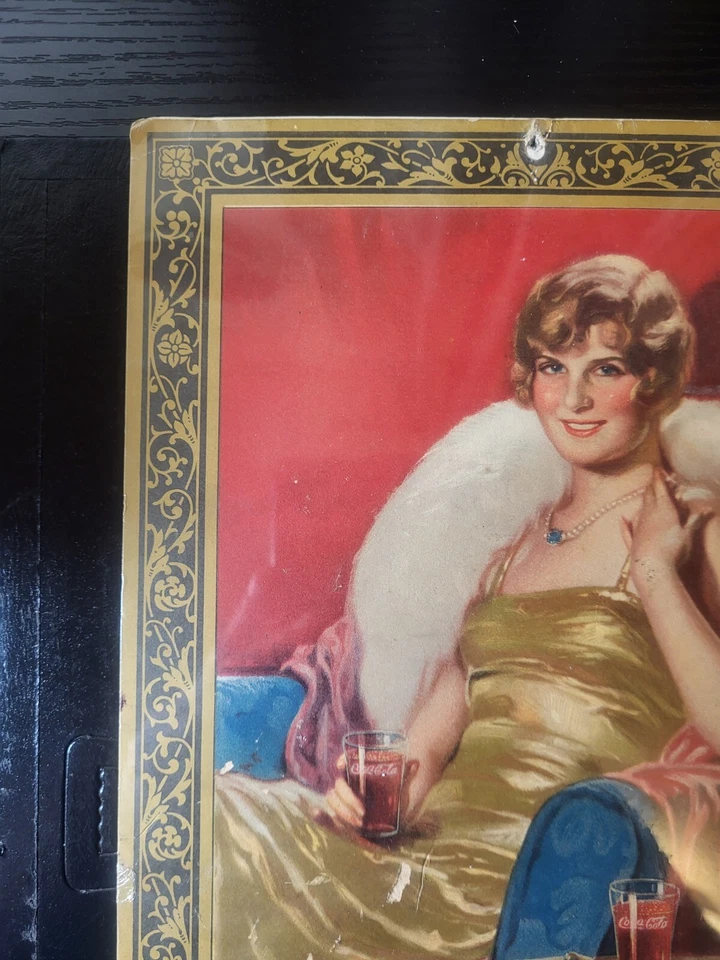 ORIGINAL 1928 Coca Cola Calendar. January-December pages all original staples - Image 2 of 4