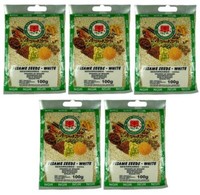 5Er Pack Ngr Sesamsamen Weiß (5X 100G) | Sesam | White Sesame Seeds