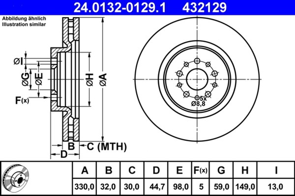 Bremsscheibe Alfa P. 147/156/GT 1.9 JTD/3.2 GTA 03-10-image