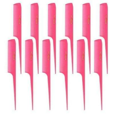 Cleopatra Neon Pink Rat Tail Combs #441- 1 Dozen
