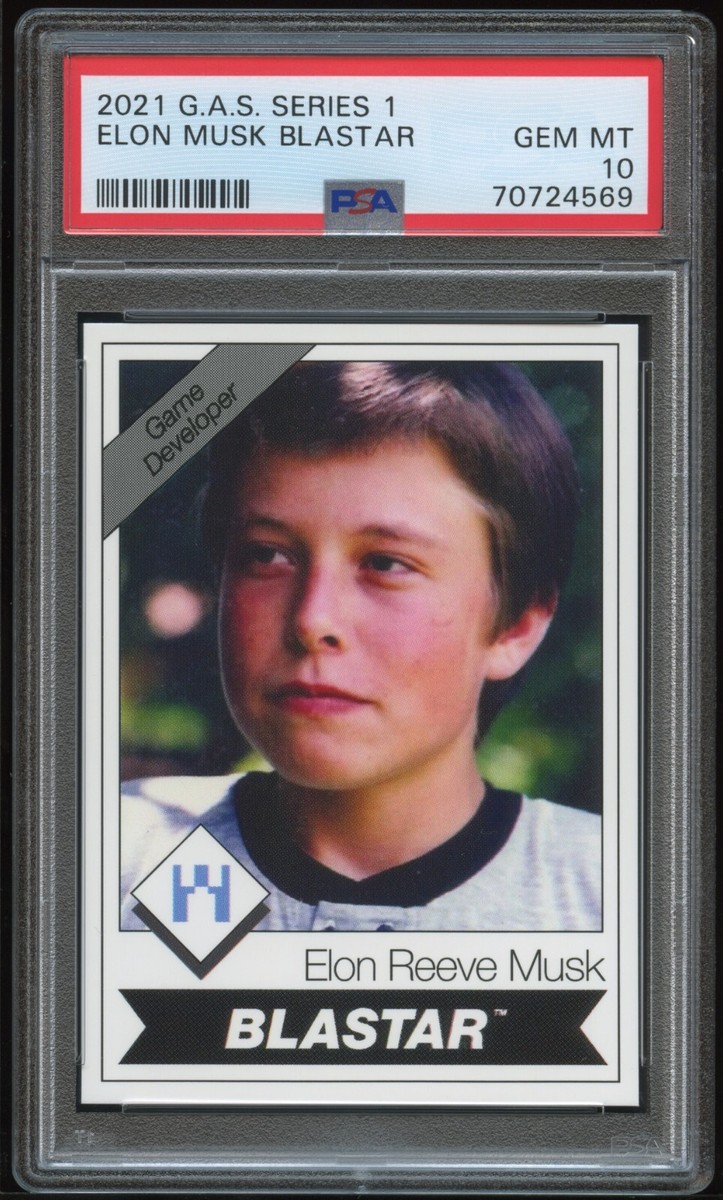 2021 G.A.S. Series 1 Elon Musk BLASTAR Trading Card - PSA 10 (POP 