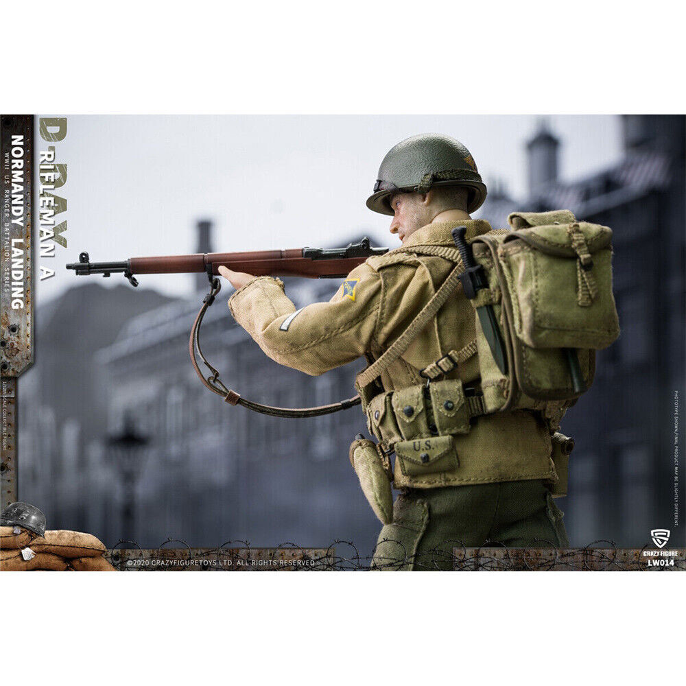 CrazyFigure 1:12 LW014 WW2 US Rangers Normandy Landing