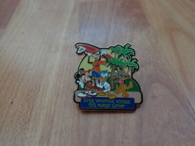 DISNEY CRUISE LINE Ever Wonder Where The Magic Ends? Mickey Goofy Pluto 2002 Pin