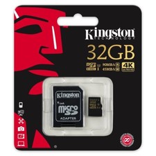 Kingston Digital 32GB Microsdhc Class U3 UHS-I 90R/45W SD Adapter SDCG/32GB