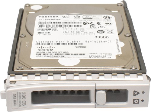 Cisco Toshiba 300GB 2.5" 10K 12G SAS SFF HDD AL15SEB030N UCS-HD300G10K12N - Afbeelding 2 van 5
