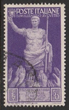 Stamp Italy SC 382 1937 Roman Emperor Augustus Caesar Birth Mussolini Used