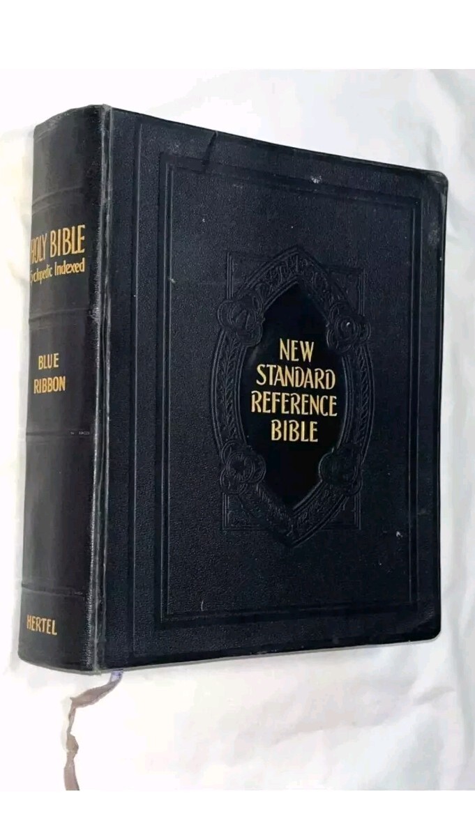 Blue Ribbon New Standard Reference HOLY BIBLE Hertel Cyclopedic Indexed