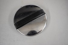 Vintage Gas Cap Metal Chrome W Black Handle 3.75 Diam Vintage Gas Cap Metal Chrome W Black Handle 3.75 Diam