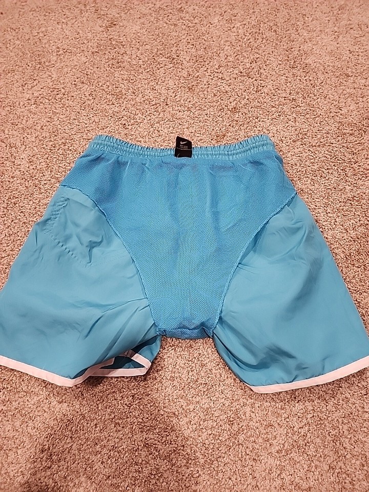 Nike Womens Medium Blue And White Athletic Shorts With Mesh Lining eBay