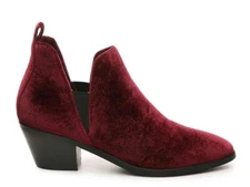 COOLWAY BRIEL Burgundy VELVET BOOTIE, Size 7