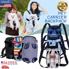 Pet Cat Dog Carrier Backpack Adjustable Pet Front Carrier Legs Out Travel Bag US