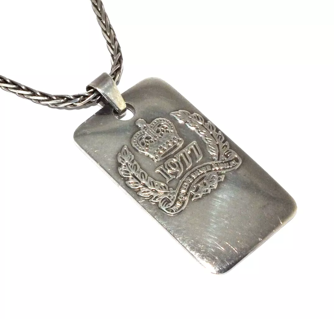 Mens silver 2024 ingot necklace