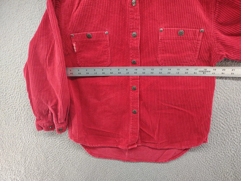 Chaqueta Camisa Roja A Presión Pana Union Bay De Colección Para Mujer Talla Grande FUNCIONA PEQUEÑA Foto 4 de 4