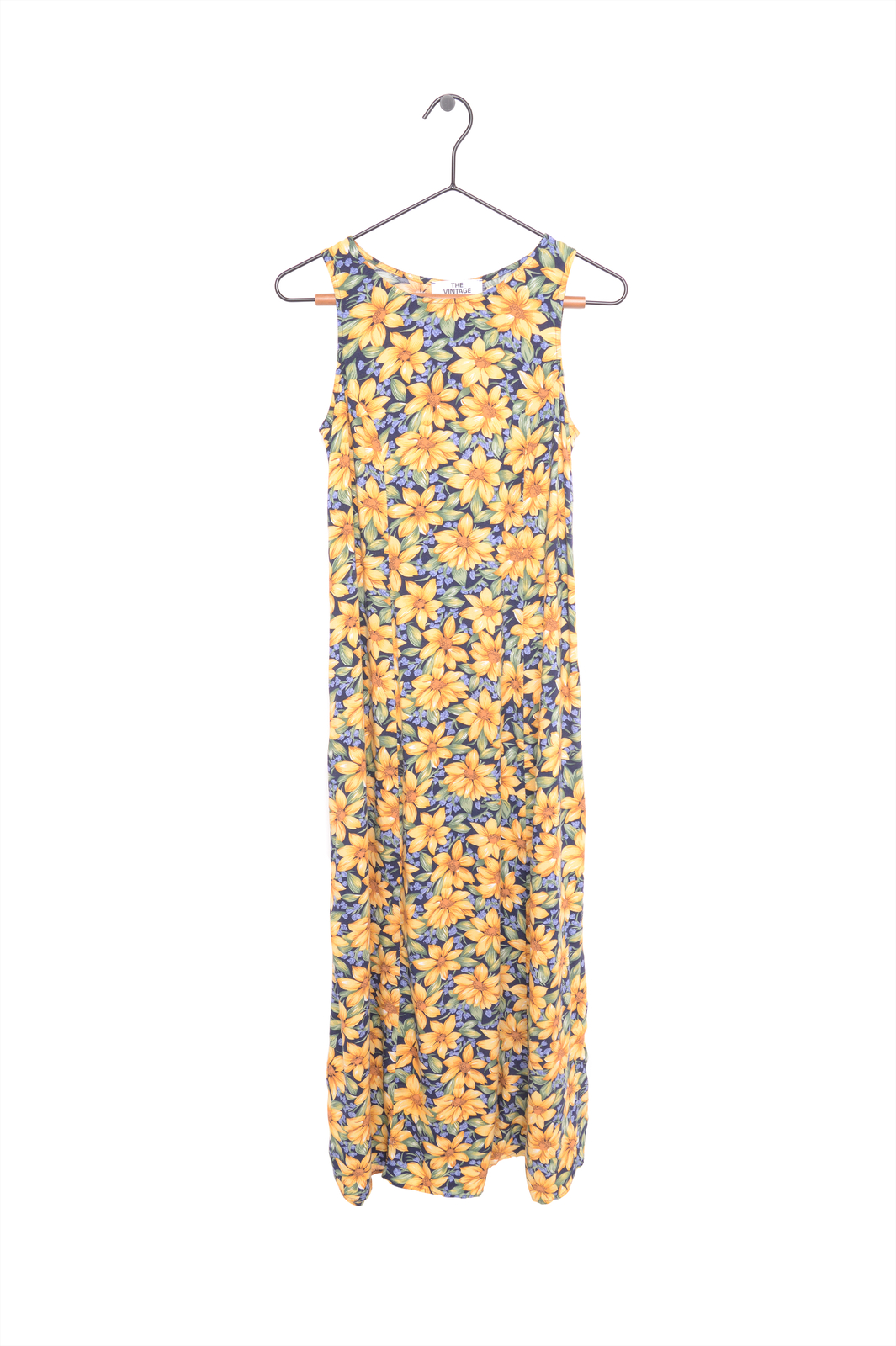 90s Burgundy Floral Maxi Dress - Medium
