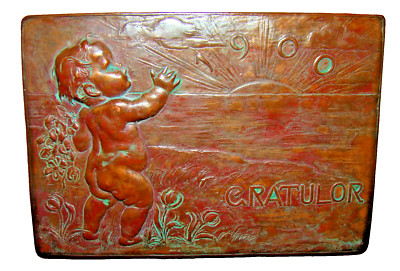 Plakette - Reliefbild 1900 GRATULOR