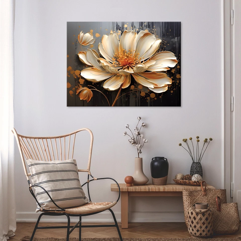 Leinwand Bilder Blumen Lilien Abstrakt XXL Groß Leinwandbild Wandbilder Canvas - Bild 2 von 4