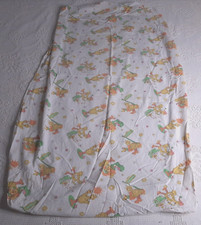 Vintage Sesame Street Crib Sheet Fitted Big Bird 80s Elastic Repair Needed