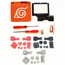 GBA SP Game Boy Advance SP Replacement Housing Shell Naruto Orange BUTTONS 
