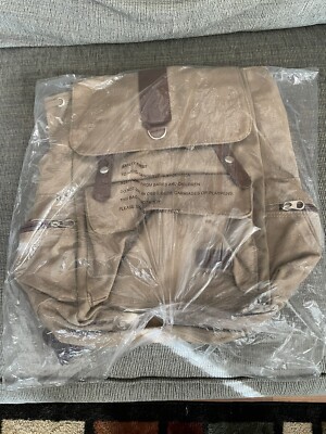 New Bella Rossi Canvas With Leather Trim Duffle/Book/Carry All Backpack