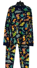 Tucker + Tate Boy’s Navy Peacoat Holiday Dino Pajama Set, Sz. 5