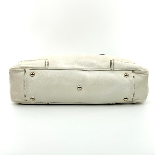 GUCCI Shoulder Bag Purse Sherry Line Princy Leather White Auth - Picture 7 of 24