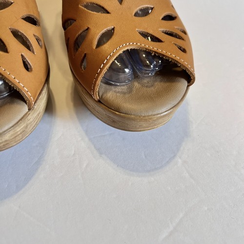 Spring Step Comfort Sandals Brown Leather Buckle Strap Cut Out 38 Shoes 7.5-8 - Picture 4 of 12