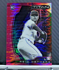 Reid Detmers 2022 Chronicles Titan PINK PULSAR PRIZM ROOKIE #5 - Angels RC